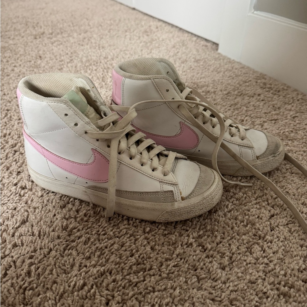 Pink & Mint Green Nike Blazers